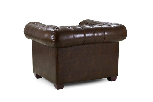 Chesterfield Leather Armchair - Antique Brown - Couchek