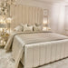 Nori Cream Boucle Luxury Panelled Bed - Couchek